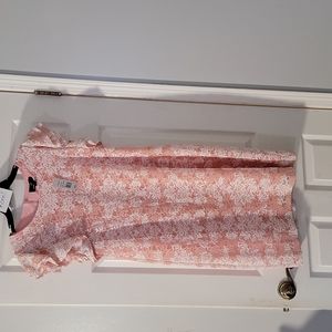 Roni Nicole floral and lace blush dress